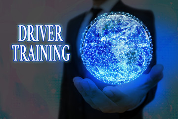 Handwriting text Driver Training. Conceptual photo prepares a new driver to obtain a driver s is...