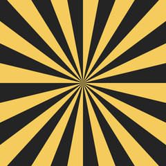 Obraz premium Abstract sunburst pattern background. Yellow and black starburst ray. Graphic resource vector illustration