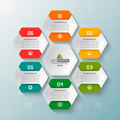 Abstract 3D Paper Infographics. Business template .Vector illustration