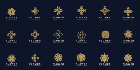 Set of Premium flower logo