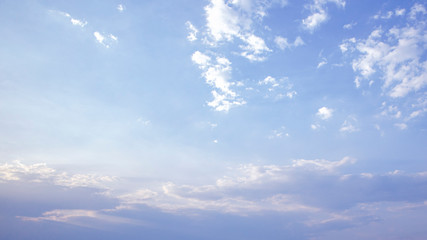 blue sky with fluffy clouds