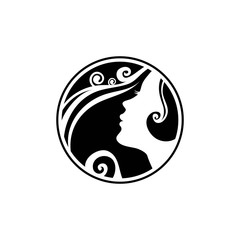 logo women's silhouette icon vetor