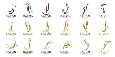 Set of Hair logo design