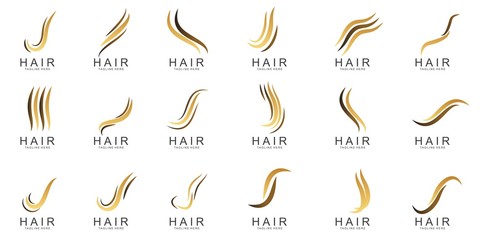 Set of Hair logo design