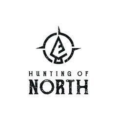 Vintage Retro Rustic Arrowhead Spear Hunting Logo Design