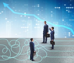 Business concept of uncertainty and confusion