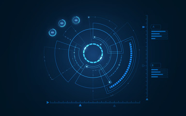 Sci fi futuristic user interface. Vector illustration.