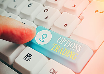 Conceptual hand writing showing Options Trading. Concept meaning Different options to make goods or...