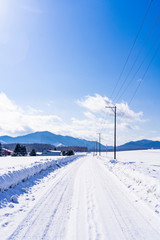 道東地方の雪景色