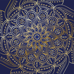 golden mandala ramadan kareem decoration