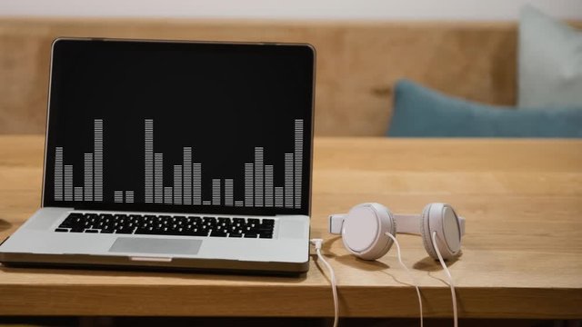 Animation of sound representation on computer screen