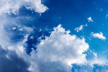 Naklejka na ściany i meble beautiful blue sky with clouds wallpaper background