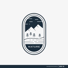 abstract logo with green concepts, ecological plants, life