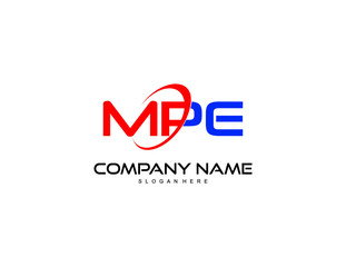 MPE letter logo design 