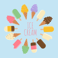 Ice Cream. Holiday, summer, dessert