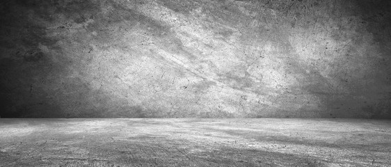 Empty room interior cement backgrounds use for display product.