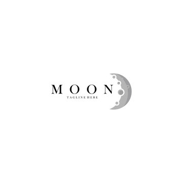 moon logo icon vector isolated