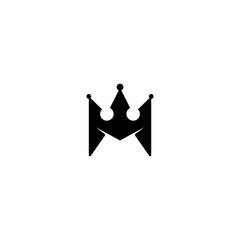 Letter M crown king icon logo vector design template concept. isolated on white background