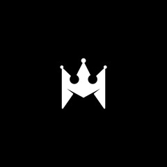 Letter M crown king icon logo vector design template concept. isolated on white background