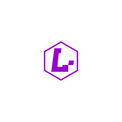Vector Letter L hexagon concept logo design template illustration eps 10