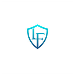 Vector Letter LF concept logo design template illustration eps 10