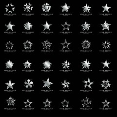 Set of Premium star logo design