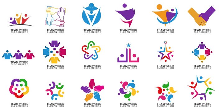 Set of Team Work Logo Design