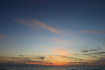 beautiful sunrise on the sea
