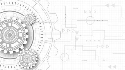 Obraz premium hi-tech digital data connection system