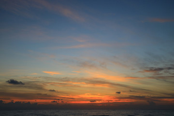 beautiful sunrise on the sea