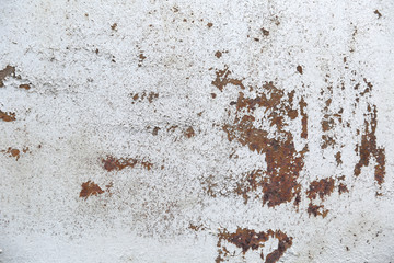 beautiful backdrop with rust on metal. silver paint on rusty metal