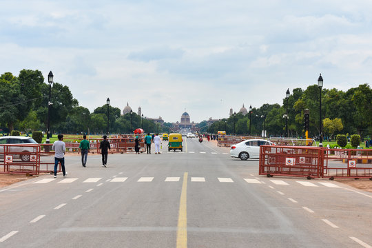 New Delhi/ India - November 11 2019: view of Rashtrapati Bhavan in New Delhi, India