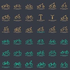 Set of Bicycle logo design