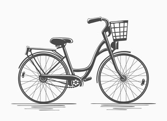 Fototapeta na wymiar Bike with basket