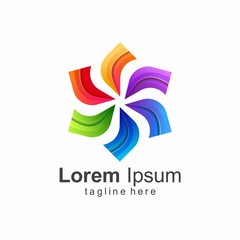 abstract logo design colorful