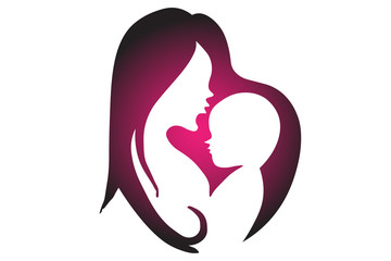 love of a mother with her baby is endless. Baby in the mothers arms and warmth.