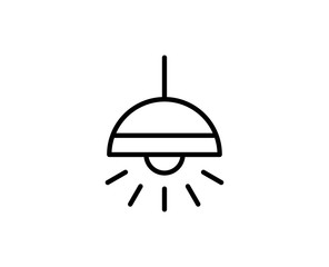 Chandelier flat icon.