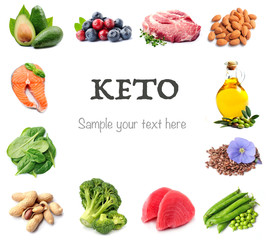 Healthy food. Keto. Diet.