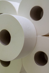 rolls with white paper, closeup