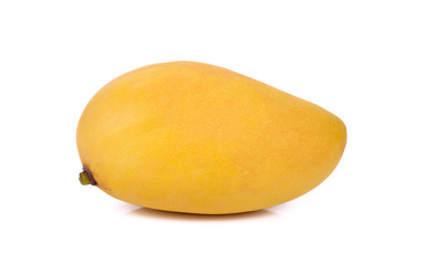 Yellow mango isolated on white background
