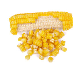 Sweet corn isolated on white background