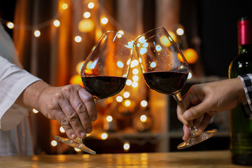 food and Drink, wine red and for a friendly, in a bar or a restaurant