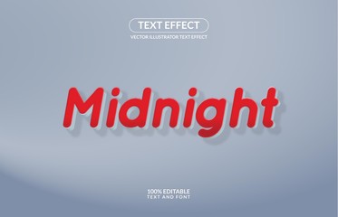 Editable Text Effect Midnight Vector Style for club cafe, social media branding and many and many More