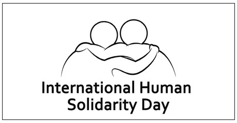 
Friend logo. banner international human solidarity day. 20 December
