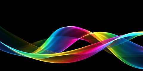 Abstract rainbow light wave futuristic background