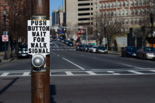 Rusted crossing signal 