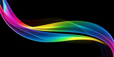 Abstract rainbow light wave futuristic background