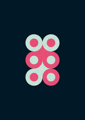 Colour Dots Universe Logo art design illustration