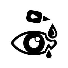 eye drops icon vector template