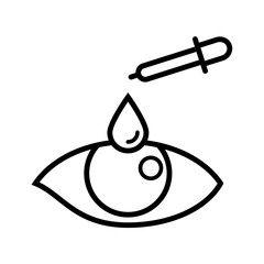 eye drops icon vector template